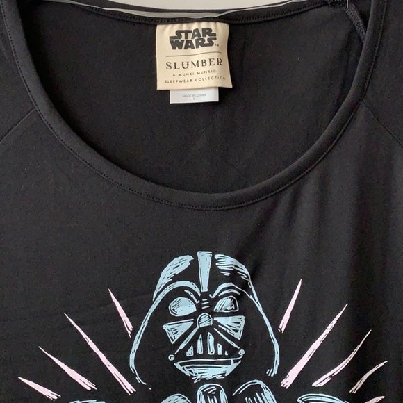MUNKI MUNKI Star Wars Dark Vader Sleep Dress Sz L - Picture 3 of 5
